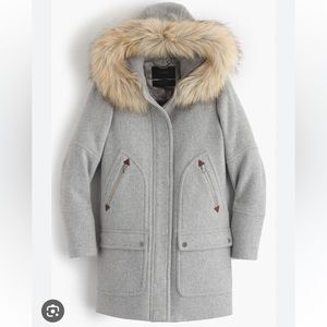 J.Crew Chateau Parka Italian Stadium Cloth Coat